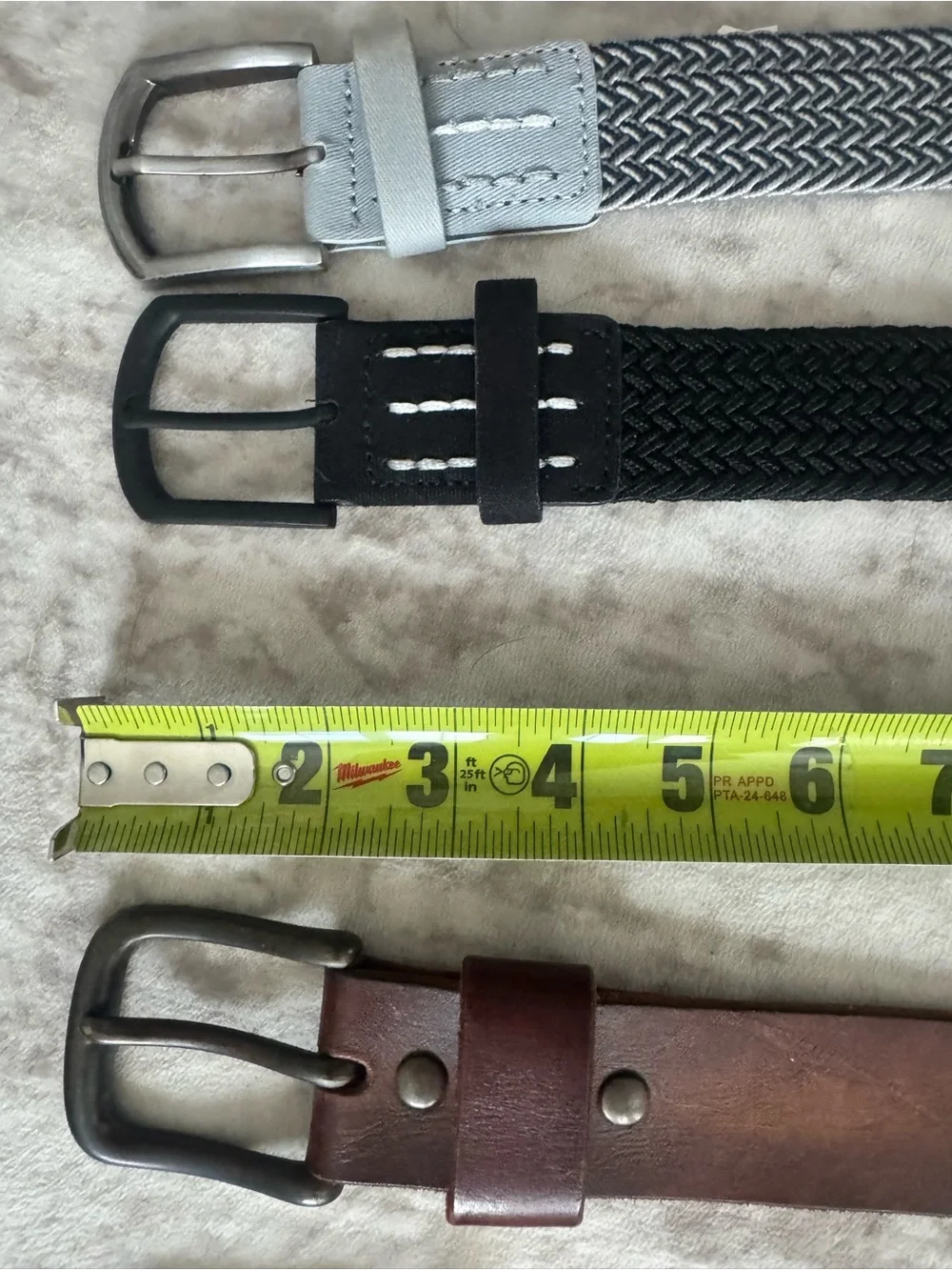 Men's Leather Belts - Brown, Tan, Black L-XL